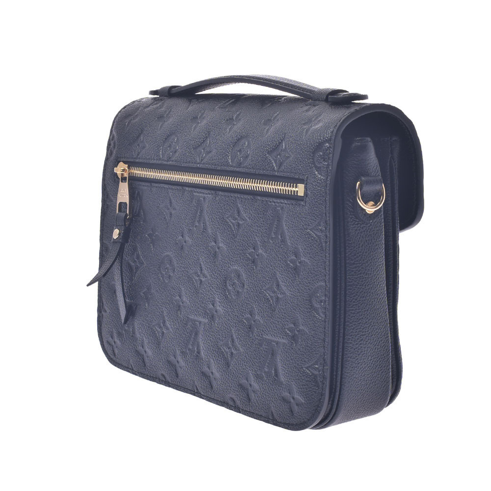 Louis Vuitton Metis Bag Pochette Black Handbag Leather Empreinte Monogram Black